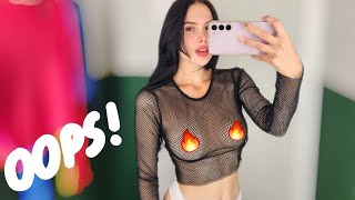 Try On Haul With Lili See Through Clothes And Transparent Lingerie