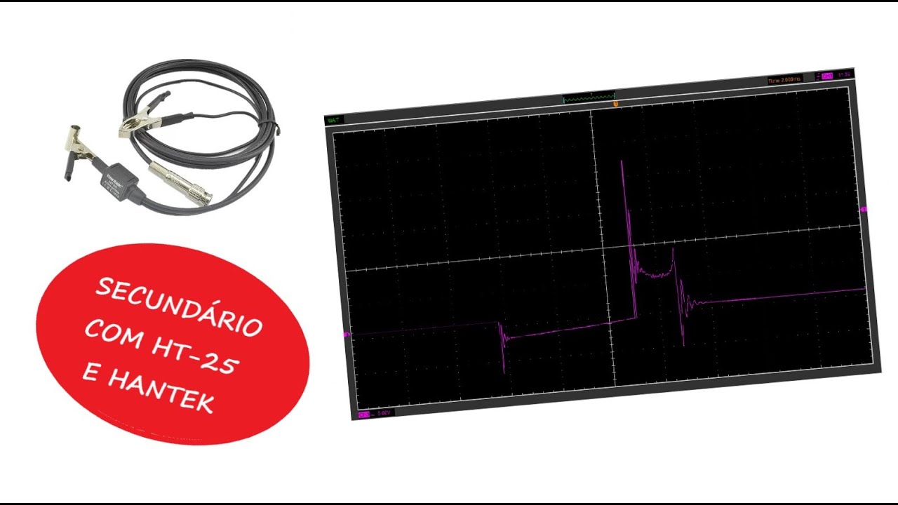 Secundário da ignição com HT-25 e HANTEK
