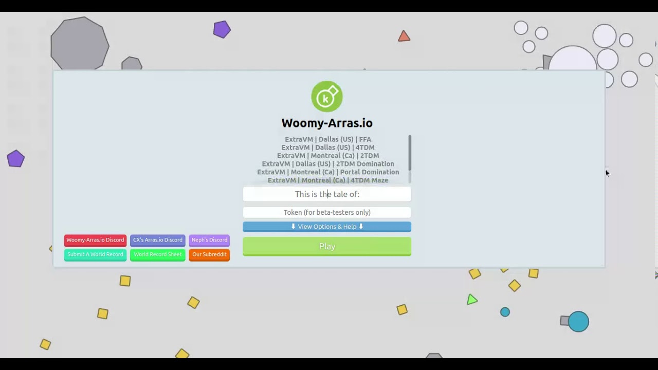 Woomy-Arras.io Down From The Public? 