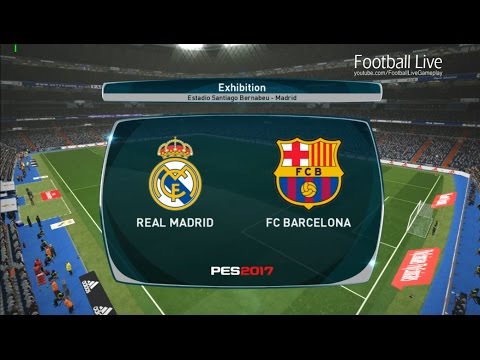 PES 2017 | El Clasico - Real Madrid vs FC Barcelona | Full Match & Hat tricks Ronaldo and Neymar