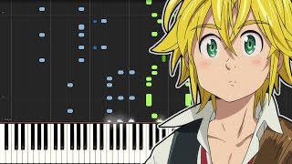 Video thumbnail of "Nanatsu no Taizai S2 OP -  Howling (piano tutorial)"