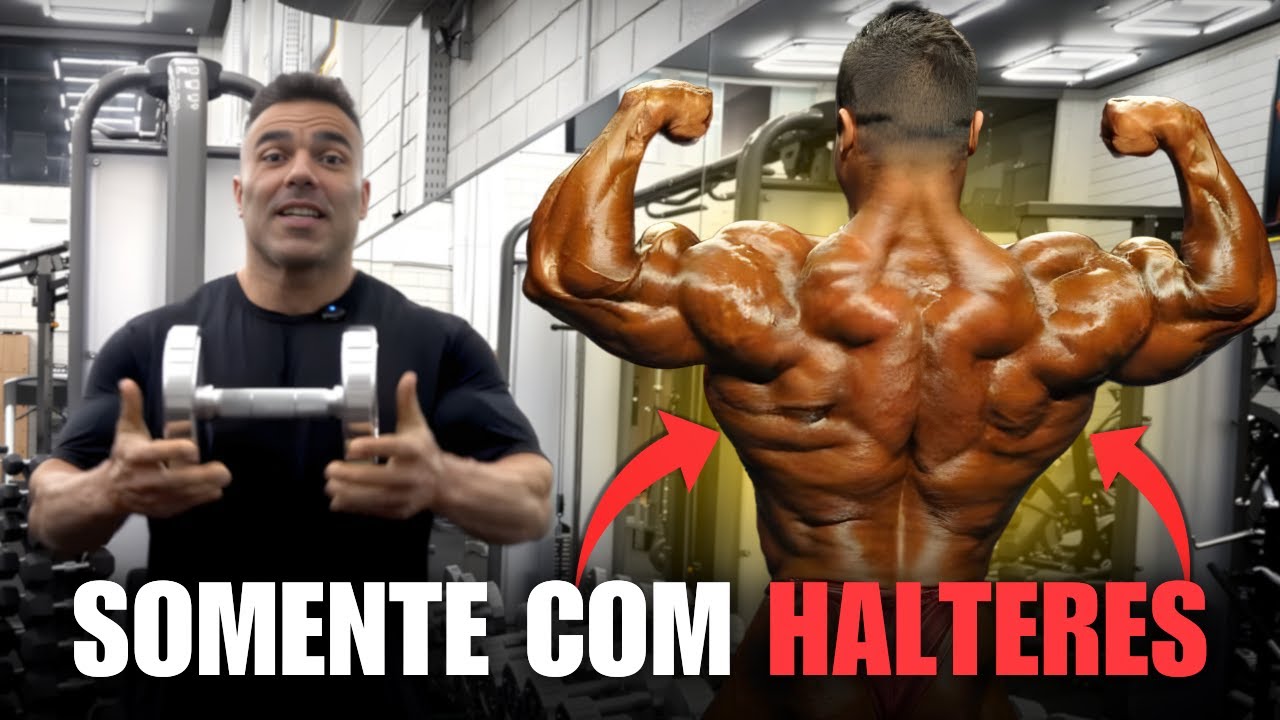 OS 5 MELHORES EXERCICIOS PARA AS COSTAS COM HALTERES! (LARGURA E ESPESSURA)