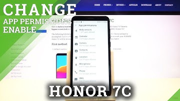 How to Manage Apps – App Permissions in HUAWEI Honor 7C