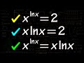 Solving 3 Weird Logarithm Equations