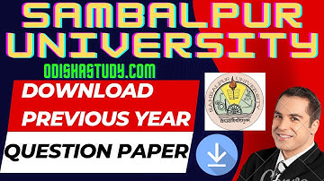 Sambalpur University Odisha Previous Year Question Paper Free Download | ODISHASTUDY.COM