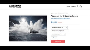 How to create an event in Shopify using the Calendar theme