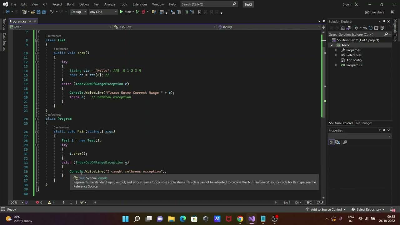 How to rethrow exception in C YouTube
