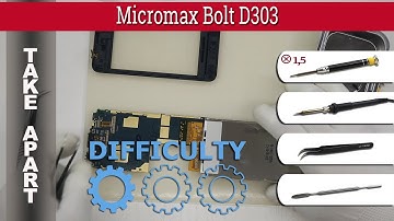 How to disassemble 📱 Micromax Bolt D303 Take apart Tutorial