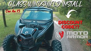 Can Am x3 Moto Armour Windshield Install & Review