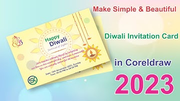 How to Design Simple and Beautiful Diwali Invitation Card in Coreldraw few minutes