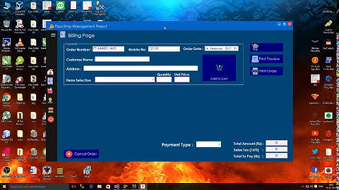 Pizza shop management system c#