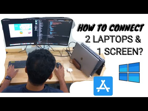 How to Connect 2 Laptops to 1 Screen MacBook and Windows on one Monitor