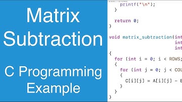 Matrixaftrekking | C-programmeervoorbeeld