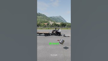 Different Speeds vs Bollards - BeamNG Drive Crash Test