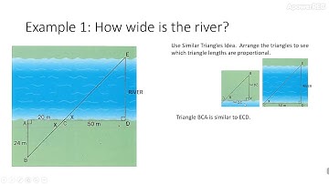 Solving Similar Triangles Word Problem With River