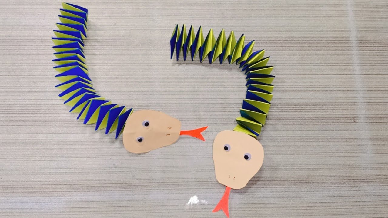 paper snake making ideas| paper snake craft | crafter_mantasha - YouTube