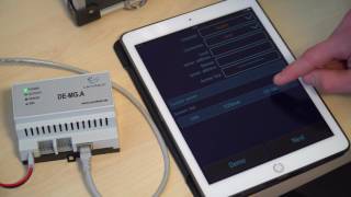 Installing the application and connecting it to the server. Larnitech Smart Home