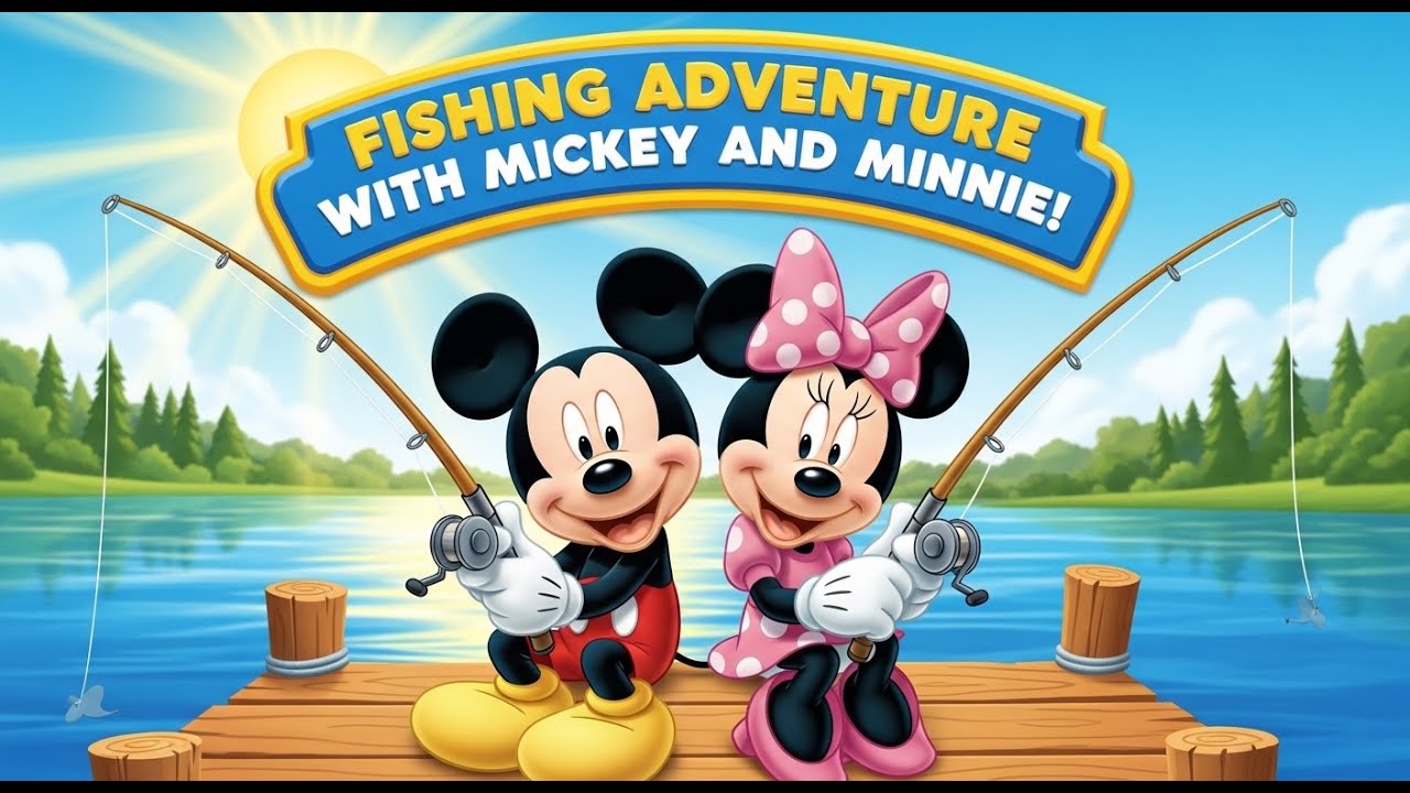 Mickey Mouse and Minnie Mouse Catch a Big Fish! Fun Kids Adventure