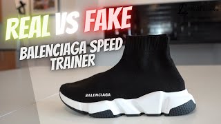 HOW TO SPOT EVERY FAKE LUXURY SHOE - REAL vs FAKE BALENCIAGA SPEED TRAINER  - YouTube