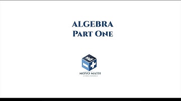CSEC MATHEMATICS - Moyo Math Series | ALGEBRA PART ONE