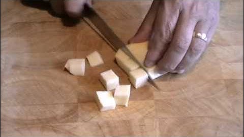 Dicing and julienne of swede