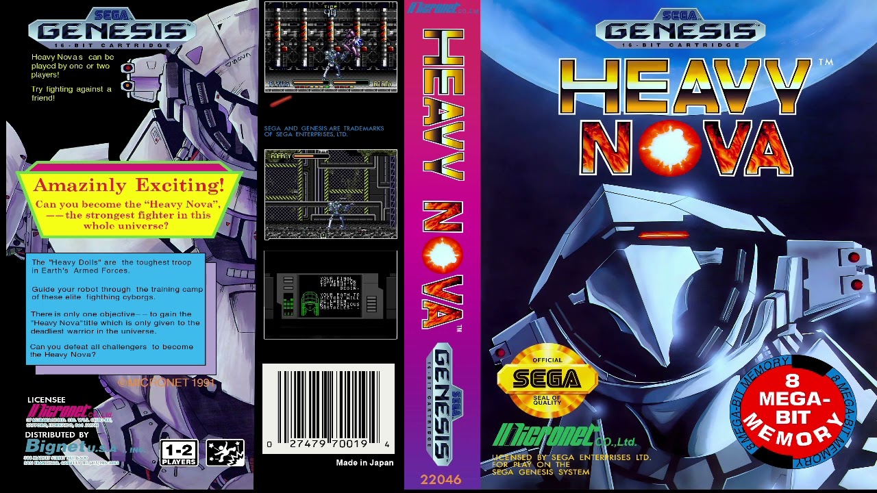 Heavy Nova for the Sega Genesis OST Original Video Game Soundtrack