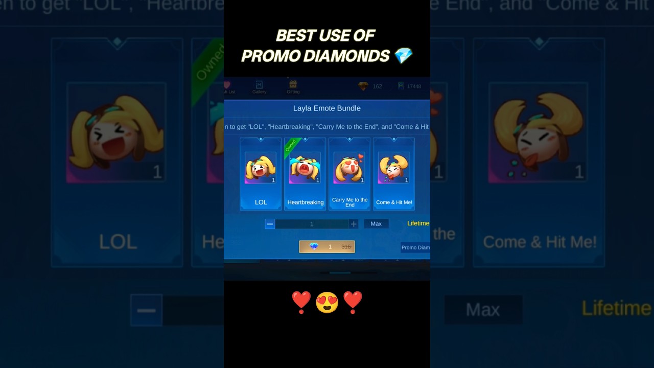 Best Use of Promo Diamonds 💎 