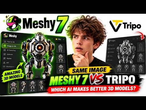 Meshy 7 vs Tripo — Same Image, Which AI Makes Better 3D Models?