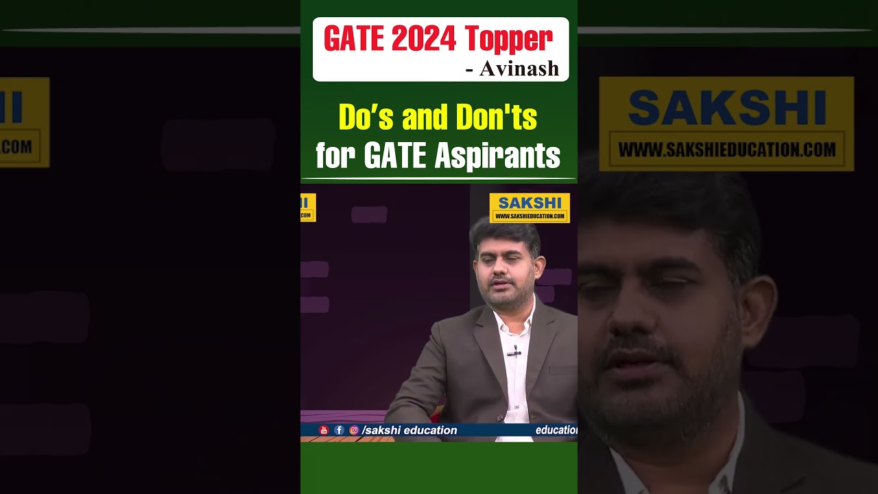 Do's and Don'ts  for GATE Aspirants | GATE 2024 Topper Avinash | 