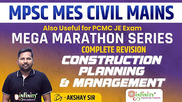 MPSC Civil Mains | Construction Planning and Management | Most Important MCQ