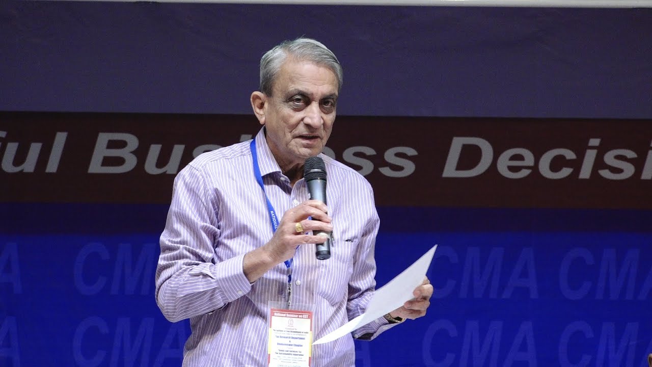 CMA CS V S Datey, Author, Indirect Taxes, Pune - National Seminar on GST- Speech
