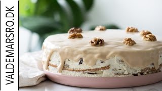 Valnøddelagkage - opskrift på lagkage med lækkert fyld og hjemmelavede lagkagebunde