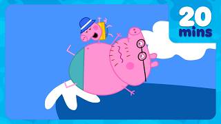 George and Daddy Pig Learn to SURF! 🏄 Peppa Pig Full Episodes | 20 Minutes
