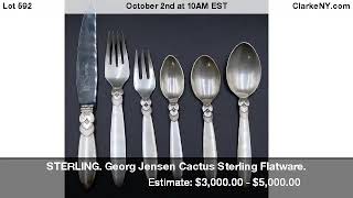 STERLING. Georg Jensen Cactus Sterling Flatware.