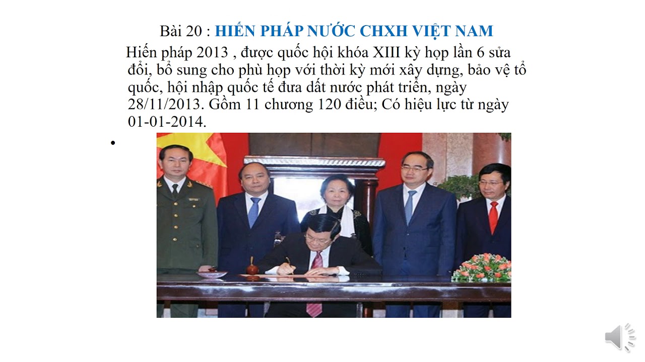 GDCD 8 - BÀI 20 HIẾN PHÁP NƯỚC CHXHCN VIỆT NAM (TIẾT... - youtube