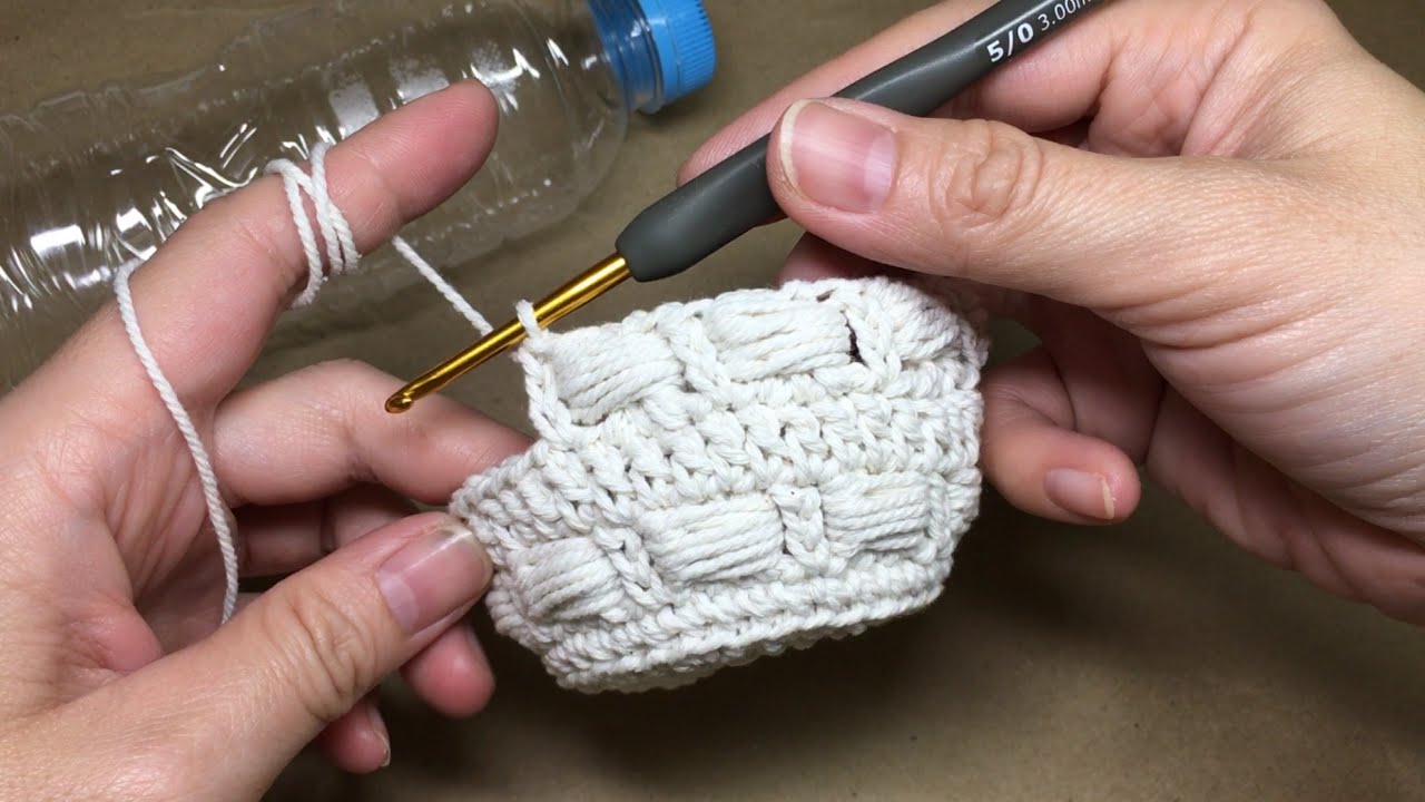 How to crochet a water bottle holder new pattern - YouTube