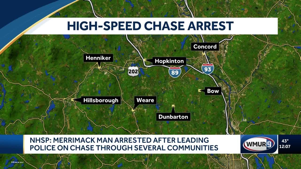 NHSP: Merrimack man arrested after leading police on chase through ...