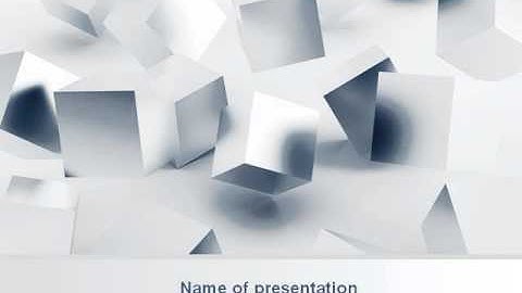3D Cubes PowerPoint Template by PoweredTemplate.com