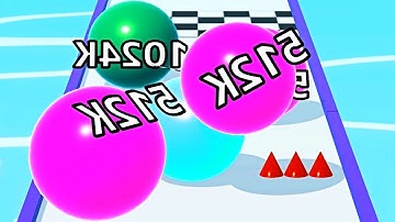 Ball Run Infinity Number Up To (128M, 256M, 512M, 1024M) ! All Levels Gameplay Part 206 android, ios