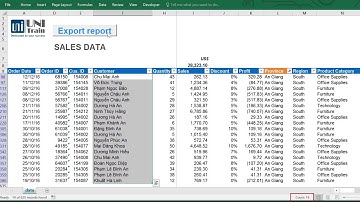 UniTrain - Ứng dụng VBA trong Excel - Xuất dữ liệu & Format báo cáo tự động