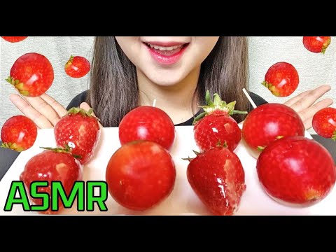 [咀嚼音] ASMR STRAWBERRY TANGHULU & JELLY *Mukbang Kẹo trái cây フルーツ飴 탕후루 * CANDIED FRUIT 탕후루 먹방