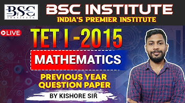 TRIPURA TET-I 2015 Mathematics | Previous Year Question Paper Discussion by Kishore Sir