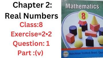 Class 8th math exercise 2.2 Question 1 part (v)| 8th class mathematics exercise 2.2 Q1(v)