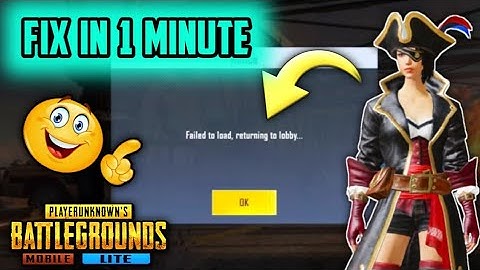 How To Fix Failed To Load Returning To Lobby Problem in Pubg Mobile Lite