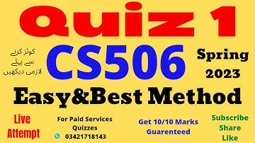 cs506 quiz no 1 solution spring 2023 100% verified answer
