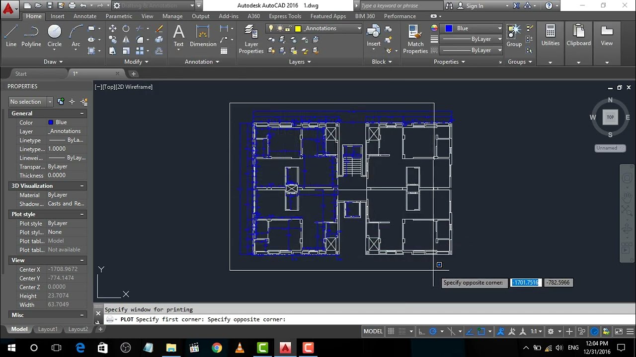AutoCAD tutorial How to print a drawing YouTube