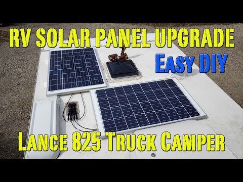 Lance 825 Truck Camper 200 Watt Cheap DIY Solar Panel Upgrade