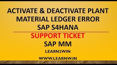 activate plant sap s4hana | deactivate plant sap | material ledger activation | plant activation sap