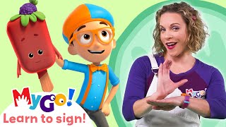 learn sign language with blippi wonders popsicle mygo asl for kids