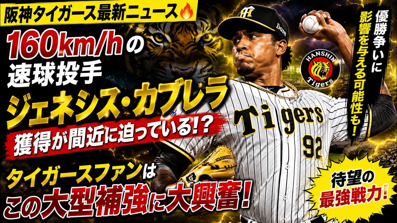 阪神タイガース ここまで暴露(バラ)せば殺される 阪神タイガース最新ニュース🔥】160km/hの速球投手ジェネシス